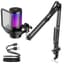 InnoGear Gaming USB Microphone, Noise Cancellation Condenser Mic with Mute, Gain, RGB Indicator, Boom Arm Stand for Streaming, Podcast, Twitch, YouTube, Discord, PC, Computer, PS4, PS5, Mac, Black - Creator Audio
