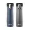 Contigo AUTOSEAL West Loop Vacuum-Insulated Stainless Steel Travel Mug with Easy-Clean Lid 20 oz 2-Pack Crystal Blueberry; Crystal Sake - Engineered Drinkware