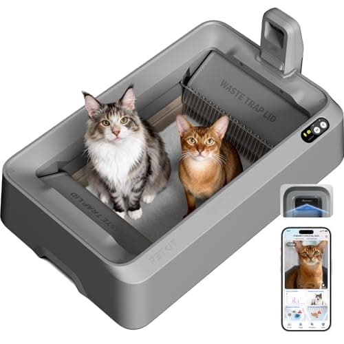 PETKIT Open-Top & AI Camera Self Cleaning Cat Litter Box, Urinary Health Monitor Automatic Cat Litter Box, Smart Robot with 2-Way Raking/5G WiFi/Safety Sensors/Odor Control for Multiple Cats (Grey) - Smart Pet Tech