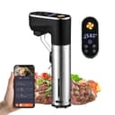outohome 1300W Sous Vide Cooker,WIFI Sous Vide Machines,Immersion Circulator,Precision Cooker,Recipes,Accurate Temperature and Time Control,IPX7 Waterproof,Ultra Quiet,Fast Heating,APP Recipes Timer - Sous Vide Circulators