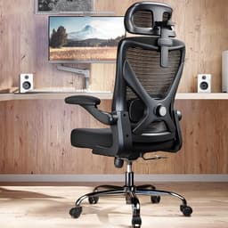 Ergalithic Ergonomic Office Chair - Mesh Desk Chair with Adjustable Lumbar Support High Back Computer Gaming Chairs - Big and Tall Office Chairs Adults, Comfortable for Long Hours, Black - Ergonomics