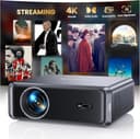 iWIMIUS [Built-in Official App/4K Support/Compact]Smart-Projector with WiFi6 and Bluetooth, Outdoor Movie Projector & DoIby , Compatible w/ Netflix/YouTube/PrimeVideo, AI Auto Focus, Portable Home Proyector - Home Projectors
