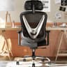 HOLLUDLE Ergonomic Mesh Office Chair - 3D Adjustable Lumbar Support & 3D Armrests, V-Shaped Back, Adjustable Desk Chair for Office & Home, Black - Ergonomics