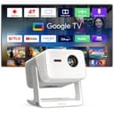 VOPLLS 【3000 ANSI Official Licensed Google TV】4K Smart Projector with WiFi and Bluetooth, VOPLLS Outdoor Projectors with Dolby/Auto Focus, Portable Movie Phone Wireless Gaming Wifi Proyector for Bedroom/Home - Home Projectors