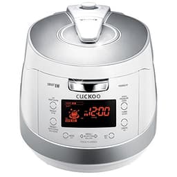 CUCKOO CRP-HS0657FW 6-Cup (Uncooked) 12-Cup (Cooked) Induction Heating Pressure Rice Cooker with Nonstick Inner Pot & 16 Menu Modes (White/Silver, Made in Korea) - Premium Rice Cookers