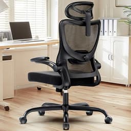 HUANUO Ergonomic Office Chair, High Back Computer Desk Chair with Adjustable Lumbar Support and Headrest, Comfy Gaming Chair with 3D Armrests, Home Office Rolling Chair, Max Load 300 lbs - Ergonomics