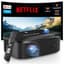 ELEPHAS 4K Projector with Wifi and Bluetooth, ELEPHAS Outdoor Movie Projector Compatible with NETFLIX/Prime Video/YouTube, 100,000+ Apps Supported, Smart Video Projector for HDMI/USB/iOS/Android/Windows - Home Projectors