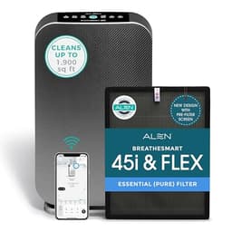 Alen Air Purifier BreatheSmart 45i HEPA with Pure Filter for Large Rooms up to 1900 Sq. Ft. - Perfect for Bedrooms & Home Offices - Captures Dust - Graphite - High-End Air Purifiers