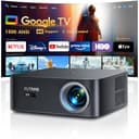 PUTRIMS [1500 ANSI/Google TV/Voice Control]Smart Projector with WiFi 6 and Bluetooth, 4K Support, Outdoor Movie Proyector, 1080P Home Ceiling Auto Focus Projector, PUTRIMS K12 Gray - Home Projectors