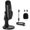 ZealSound Podcast Microphone for PC, Noise Cancellation USB Mic with Gain, Volume Adjustment & Mute Button, Monitoring & Echo, for YouTube, TikTok, Podcasting, Streaming, iPhone, iPad, Android, Mac Black - Creator Audio