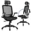 GABRYLLY Ergonomic Office Chair, High Back Home Desk Chair with Headrest, Flip-Up Arms, 90-120° Tilt Lock and Wide Cushion, Big and Tall Mesh Chairs for Man Woman, Black Task Chair - Ergonomics