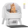 PetPivot Self Cleaning Litter Box, Open Top Automatic Litter Box for Multiple Cats, Multiple Layer Safety Protection, Liners and Mat Included, White - Smart Pet Tech