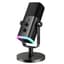FIFINE USB/XLR Dynamic Microphone for Podcast Recording, PC Computer Gaming Streaming Mic with RGB Light, Mute Button, Headphones Jack, Desktop Stand, Vocal Mic for Singing YouTube-AmpliGame AM8 Black - Creator Audio