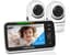 HelloBaby Upgrade 5’’ Baby Monitor with 30-Hour Battery, 2 Cameras Pan-Tilt-Zoom, 1000ft Range Video Audio Baby Monitor No WiFi, VOX, Night Vision, 2-Way Talk, 8 Lullabies and Temperature 2 Cams-HB6550 - Smart Baby Monitors