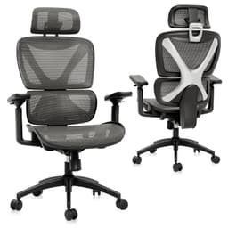 GABRYLLY Ergonomic Office Chair, Big and Tall Mesh Chair with Lumbar Support, 3D armrest - 215° Rotation, Adjustable Headrest & Soft Seat, Durable Desk Chair 350LBS for Work Gaming Computer,Grey Grey 215° rotating 3D armrest - Ergonomics