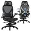 ELABEST X100 Ergonomic Mesh Office Chair with Footrest, Big and Tall Hone Desk Chair with 5D Flip-Up Arms, Adjustable 3D Lumbar Support,Gaming & Executive Computer Chairs for Long Hours(Midnight Mist) - Ergonomics