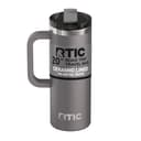 RTIC 20oz Road Trip Travel Mug with Lid and Handle, Ceramic Lined, Insulated, Stainless Steel, Metal, Double Wall Vacuum-Insulation, Portable Coffee, Tea Cup for Hot and Cold Drink, Graphite - Engineered Drinkware