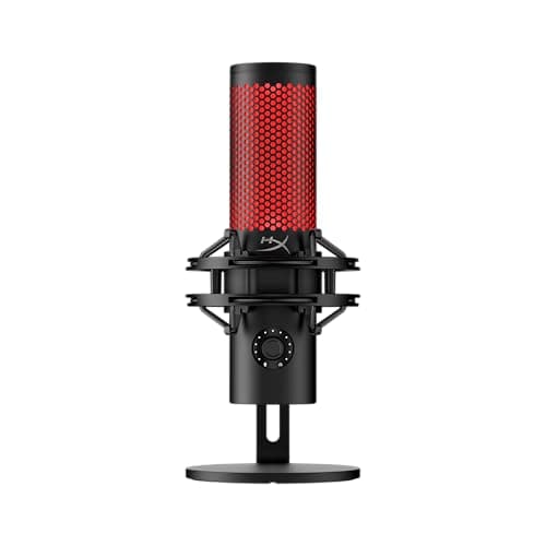 HyperX QuadCast 2 – USB Microphone for Gaming, Streaming and Podcasting, with On-Board Controls, LED Lighting, Removable Shock Mount, PC, Mac, PS5, PS4, USB-C - Black