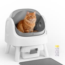 teweoa Self Cleaning Cat Litter Box, Automatic Litter Box for Multiple Cats, Integrated Safety Protection with Open-Top Design - Smart Pet Tech
