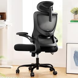 Marsail Ergonomic Office Chair: Office Desk Chair with High Back Mesh and Adjustable Lumbar Support Rolling Work Swivel Task Chairs with Wheel 3D Armrests and Headrest - Ergonomics