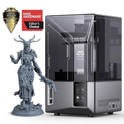 ELEGOO Mars 5 Ultra 7" 9K MSLA Resin 3D Printer with Intelligent Mechanical Sensor, 150mm/h Fast Speed, AI Camera, Wi-Fi Cluster Printing, Auto-Leveling, Printing Size of 6.04 x 3.06 x 6.49 inch - 3D Printers