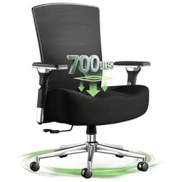 BLISNEST Big and Tall Office Chair 700lbs with Ergonomic W Wide Thick Seat Cushion, Oversized Mesh Desk Chair with Adjustable Lumbar Support, Computer Chair with Upgraded 4D Armrests - Ergonomics