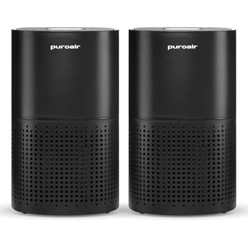 PuroAir 240 HEPA Air Purifiers for Home Large Rooms - Covers Up To 1,000 Sq Ft - Filters Up To 99.9% of Pollutants, Smoke, Pollen, Dust - Quiet HEPA Air Filter - Air Purifiers for Bedroom (2 Pack)