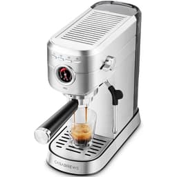 CASABREWS 5418 PRO Espresso Machine 20 Bar, Upgraded Espresso Maker with Powerful Steam Milk Frother, Stainless Steel Coffee Machine with Fast Heating System for Cappuccino, Latte, Silver - Home Espresso Machines