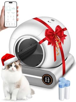 DuckSky Automatic Litter Box, (2026) Multi-Function Upgrade Robot Self Cleaning Litter Box for Multiple Cats, 65L+9L Extra Large, APP Control, Deodorization, 1 Odor Eliminator, 3 Rolls Litter Bag Liners - Smart Pet Tech