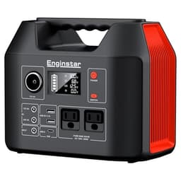 EnginStar Portable Power Station 300W 296Wh Battery Bank with 110V Pure Sine Wave AC Outlet for Outdoors Camping Hunting and Emergency, 80000mAh Backup Battery Power Supply for CPAP - Portable Power Stations