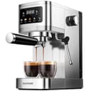 SHARDOR Espresso Machine 20 Bar, Professional Espresso Machine with Milk Frother and Touchscreen, Expresso Coffee Machines with Adjustable Temperature,for Cappuccino, Latte, Stainless Steel, Silver - Home Espresso Machines