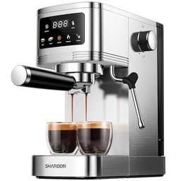 SHARDOR Espresso Machine 20 Bar, Professional Espresso Machine with Milk Frother and Touchscreen, Expresso Coffee Machines with Adjustable Temperature,for Cappuccino, Latte, Stainless Steel, Silver - Home Espresso Machines