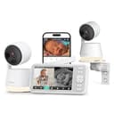 Dr.Care LumiView Smart WiFi Baby Monitor with 2 Cameras - 5" 1080P FHD & 2K Camera App Control, Privacy Mode, 5000mAh Removable Battery, Cry & Motion Alerts, HD Night Vision, Multi-User,1279ft Rang - Smart Baby Monitors