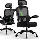 AreShark Office Chair Ergonomic Desk Chairs with Adjustable Lumbar Support& Headrest Hanger, High Back Breathable Mesh Chair with Wheels, Rolling Swivel Comfy Task Computer Chair for Home Work Gaming - Ergonomics