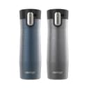 Contigo AUTOSEAL West Loop Vacuum-Insulated Stainless Steel Travel Mug with Easy-Clean Lid 20 oz 2-Pack Crystal Blueberry; Crystal Sake - Engineered Drinkware