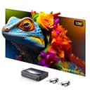 NexiGo Aurora Pro MKII Laser TV with 100" Fresnel ALR Screen and 3D Glasses, 4K Tri-Color Laser UST Projector, Dynamic Iris & Laser Dimming, 0.21:1 Throw Ratio, Dolby Vision, Dolby Atmos, HDR10+ - Home Projectors
