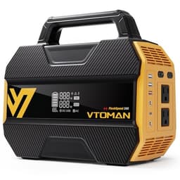 VTOMAN FlashSpeed 300 Portable Power Station, 300W 230Wh LiFePO4 Battery with 3000 Life Cycles, 100W PD USB-C Fast Charge, 6 Outputs for Outdoor Camping, Home Backup, RV, Off-Grid - Portable Power Stations