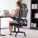 TRALT Office Chair Ergonomic Desk Chair, 330 LBS Home Mesh Office Desk Chairs with Wheels, Comfortable Gaming Chair, High Back Office Chair for Long Hours (Black) - Ergonomics