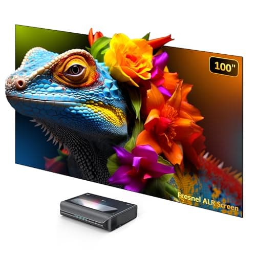 NexiGo Aurora Pro MKII 4K Tri-Color Laser UST Projector with 100" Fresnel ALR Screen, Dynamic Iris & Laser Dimming, 0.21:1 Throw Ratio, Dolby Vision, Dolby Atmos, HDR10+, 85% Ambient Light Rejecting