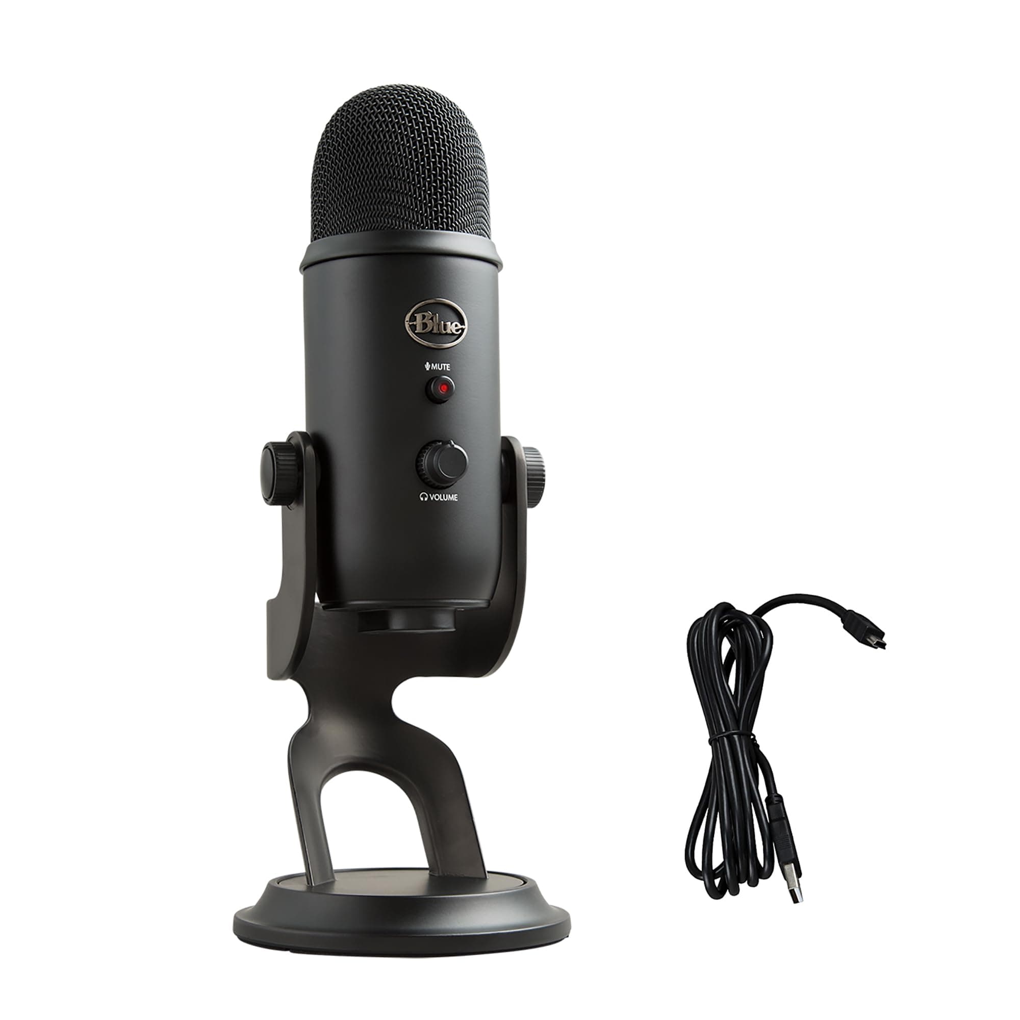 Logitech Creators Blue Yeti USB Microphone for Gaming, Streaming, Podcast, YouTube, Discord, PC, Studio Sound, Plug & Play-Blackout Microphone Blackout