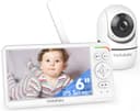 HelloBaby Baby Monitor 6" World First IPS Screen 30H Battery, Secure No WiFi, Pan Tilt Video Camera with Night Vision, VOX, 2-Way Talk, 1000ft, Portable Video Audio Monitor Ideal for Mom, Elderly, Pet HB6560