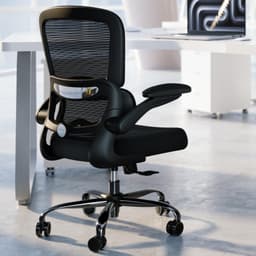 TRALT Office Chair - Ergonomic Desk Chair with Adjustable Lumbar Support, Mesh Computer Chair, Executive Chairs for Home Office Comfortable Lumbar Support (Black)