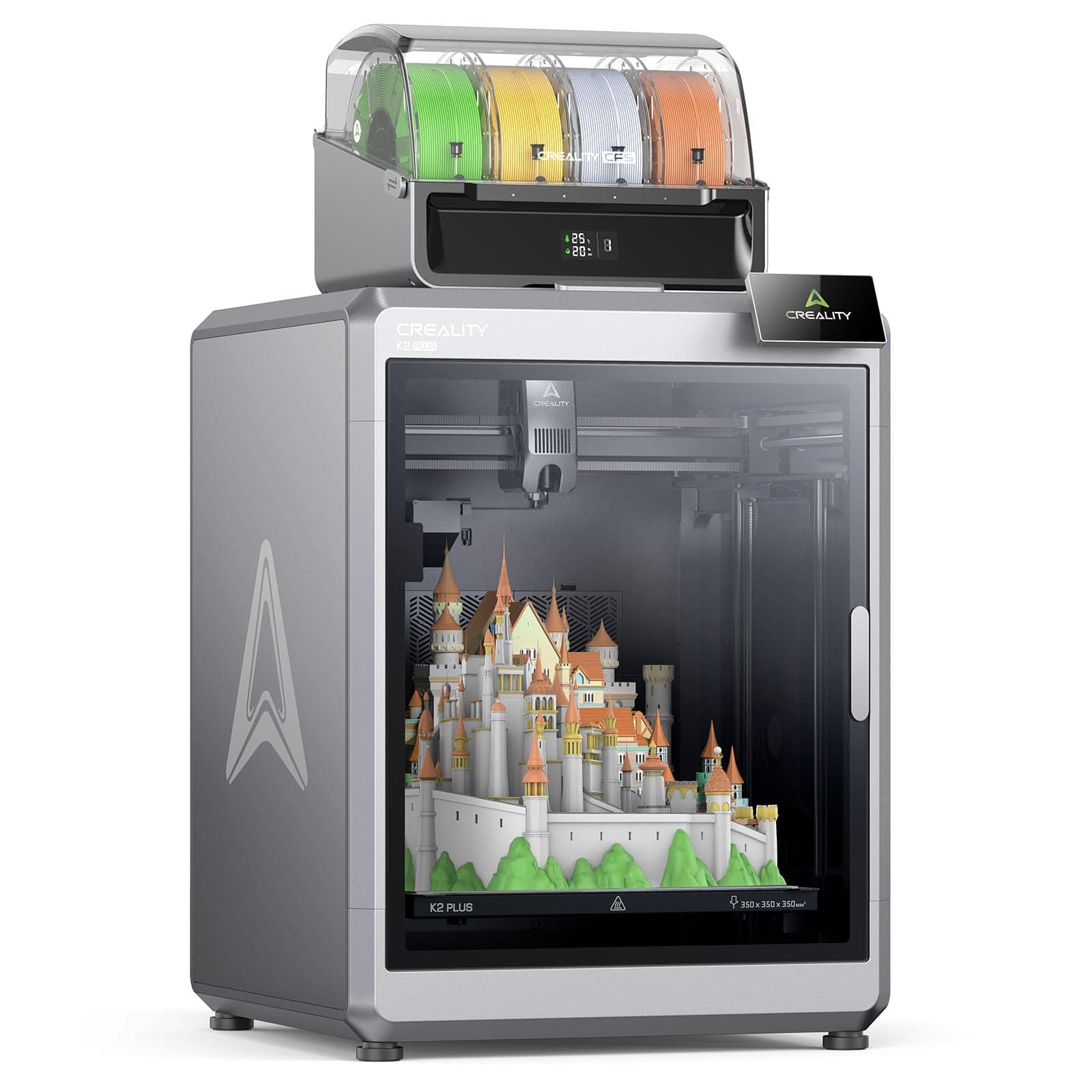 Creality K2 Plus Combo 3D Printer, Multicolor 3D Printer Machine with CFS, Dual Camera, 600mm/s Printing Speed, Next-Gen Direct Drive Extruder, 350mm*350mm*350mm Printing Volume