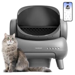 Neakasa M1 Plus Open-Top Self Cleaning Cat Litter Box, Automatic Cat Litter Box with APP Control, Odor-Free Waste Disposal Includes Trash Bags M1 Plus Model