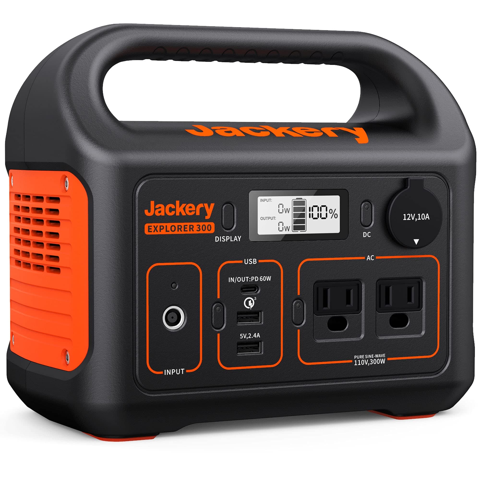 Jackery Portable Power Station Explorer 300, 293Wh Backup Lithium Battery, Solar Generator for Outdoors Camping Travel Hunting Blackout (Solar Panel Optional) E300